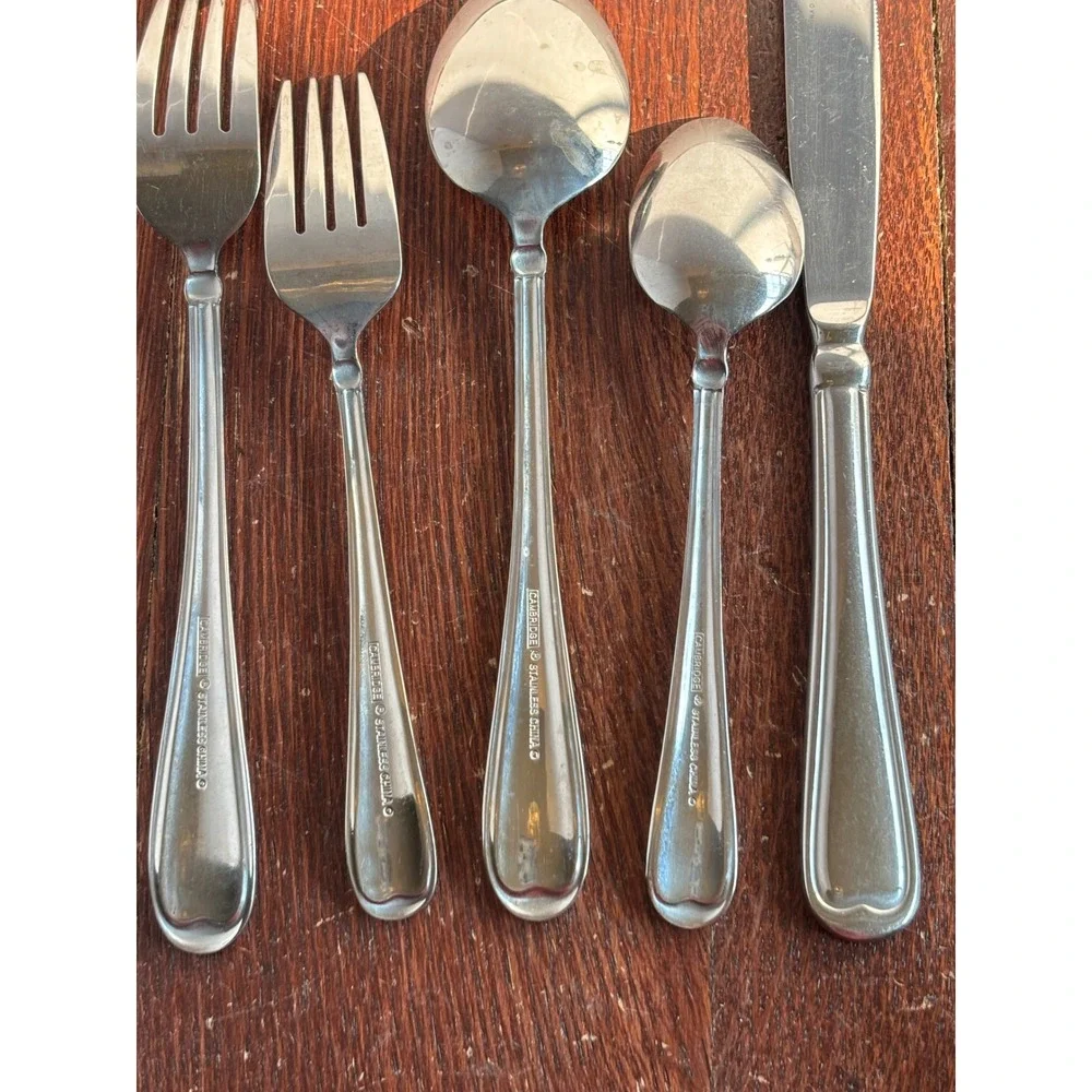 Cambridge Allure Sand Stainless Flatware Silverware Discontinued Set Mixed Lot